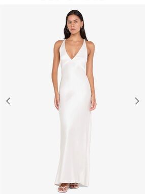 Bec & Bridge THE DREAMER V NECK DRESS - IVORY - 2